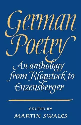 German Poetry cover