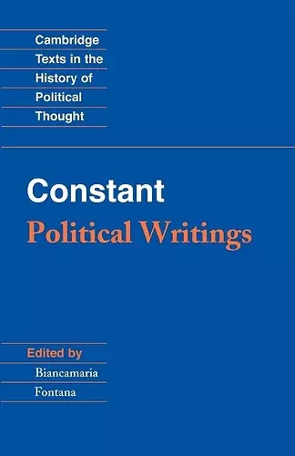 Constant: Political Writings cover