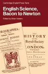 English Science: Bacon to Newton cover