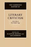 The Cambridge History of Literary Criticism: Volume 2, The Middle Ages cover