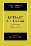 The Cambridge History of Literary Criticism: Volume 8, From Formalism to Poststructuralism cover