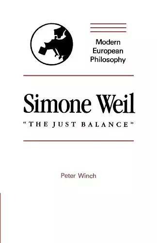 Simone Weil: "The Just Balance" cover