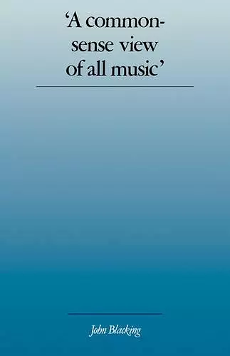 'A Commonsense View of All Music' cover