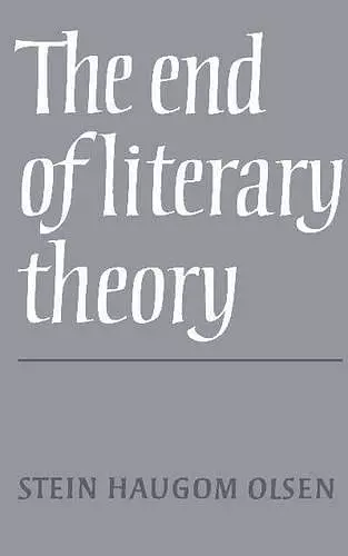 The End of Literary Theory cover