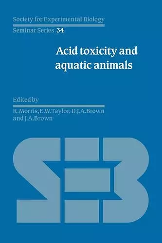 Acid Toxicity and Aquatic Animals cover