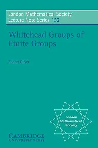 Whitehead Groups of Finite Groups cover