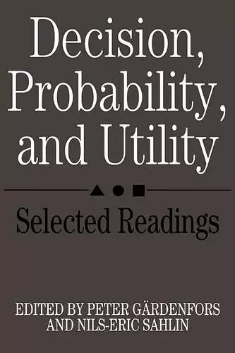 Decision, Probability and Utility cover