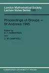 Proceedings of Groups - St. Andrews 1985 cover