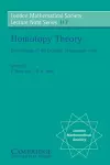 Homotopy Theory: Proceedings of the Durham Symposium 1985 cover