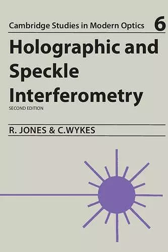 Holographic and Speckle Interferometry cover