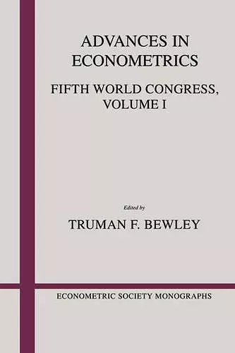 Advances in Econometrics: Volume 1 cover