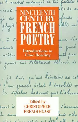Nineteenth-Century French Poetry cover