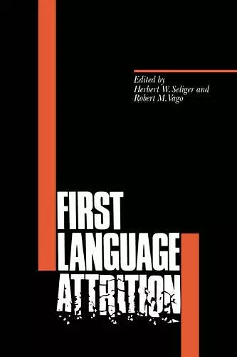 First Language Attrition cover