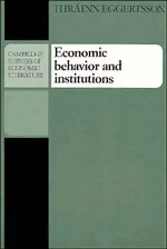 Economic Behavior and Institutions cover