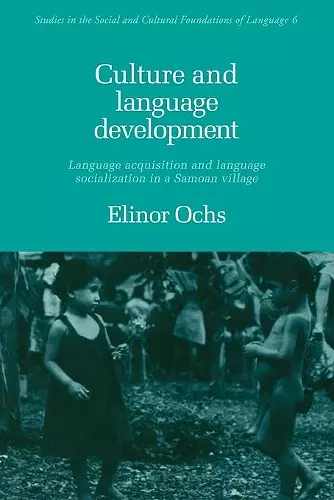 Culture and Language Development cover