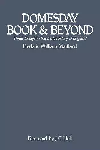 Domesday Book and Beyond cover