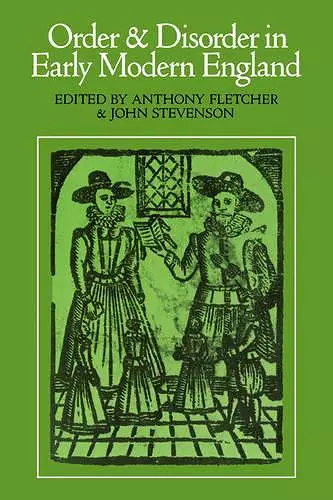 Order and Disorder in Early Modern England cover