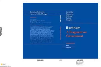 Bentham: A Fragment on Government cover