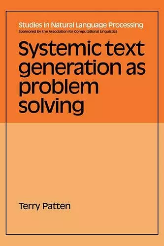 Systemic Text Generation as Problem Solving cover