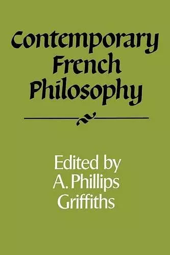 Contemporary French Philosophy cover