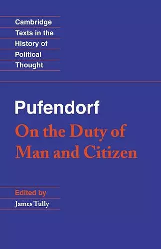 Pufendorf: On the Duty of Man and Citizen according to Natural Law cover