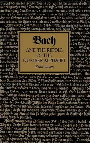 Bach and the Riddle of the Number Alphabet cover