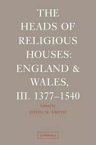 The Heads of Religious Houses cover