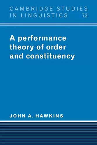 A Performance Theory of Order and Constituency cover