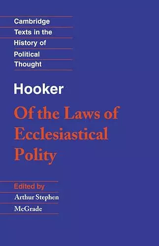 Hooker: Of the Laws of Ecclesiastical Polity cover