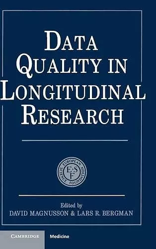 Data Quality in Longitudinal Research cover
