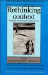 Rethinking Context cover