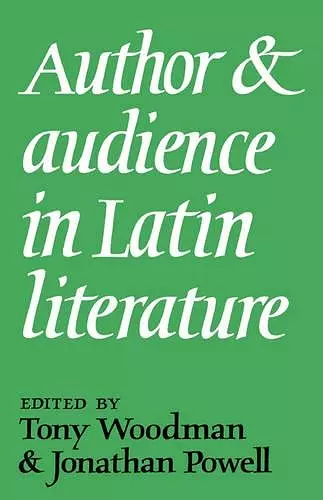 Author and Audience in Latin Literature cover