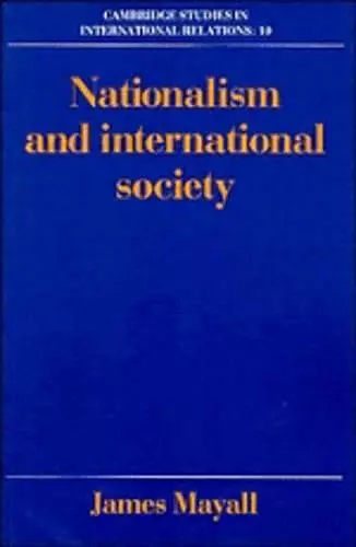 Nationalism and International Society cover