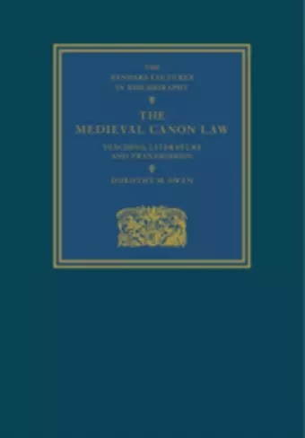 The Medieval Canon Law cover