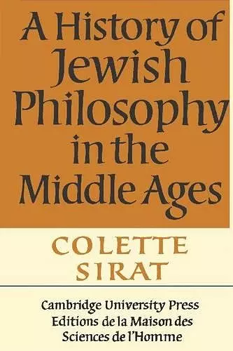 A History of Jewish Philosophy in the Middle Ages cover