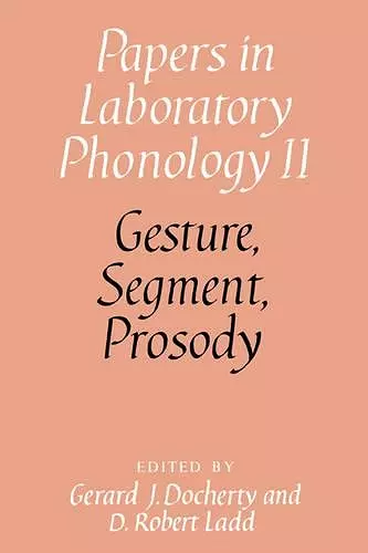 Gesture, Segment, Prosody cover