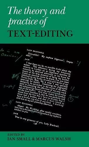 The Theory and Practice of Text-Editing cover