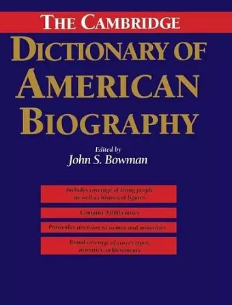 The Cambridge Dictionary of American Biography cover