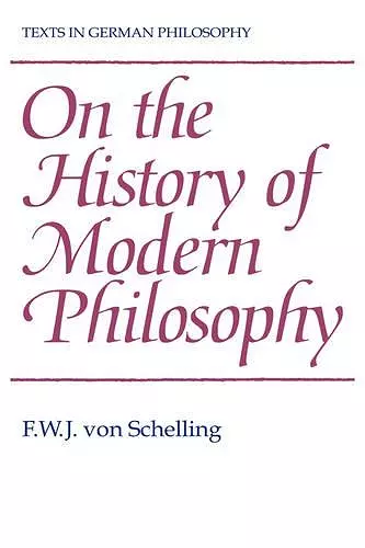 On the History of Modern Philosophy cover