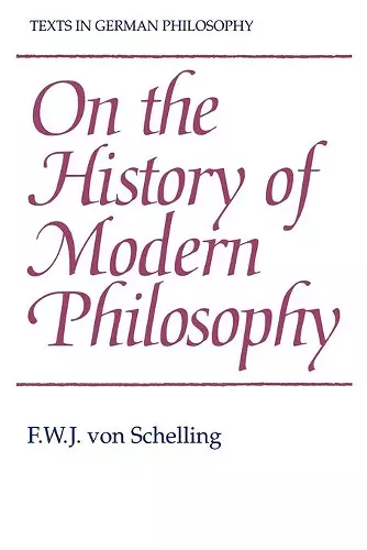 On the History of Modern Philosophy cover