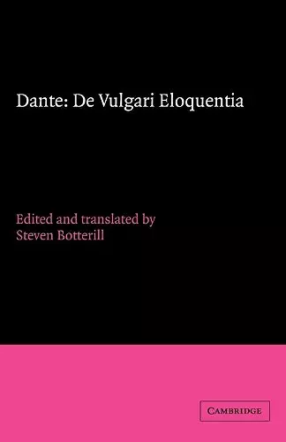 Dante: De vulgari eloquentia cover