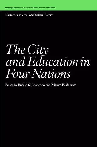 The City and Education in Four Nations cover