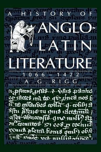 A History of Anglo-Latin Literature, 1066–1422 cover