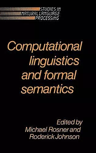 Computational Linguistics and Formal Semantics cover