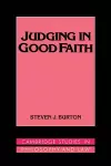 Judging in Good Faith cover