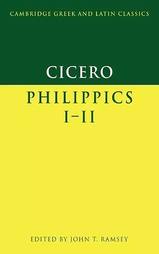 Cicero: Philippics I-II cover