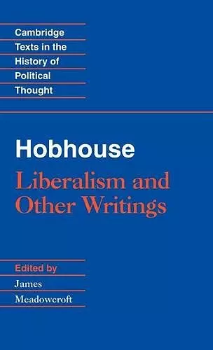 Hobhouse: Liberalism and Other Writings cover