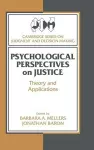 Psychological Perspectives on Justice cover