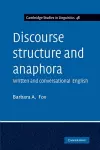 Discourse Structure and Anaphora cover