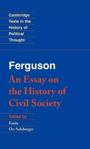 Ferguson: An Essay on the History of Civil Society cover